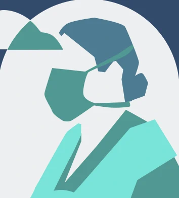 Nurse Wearing Mask Illustration