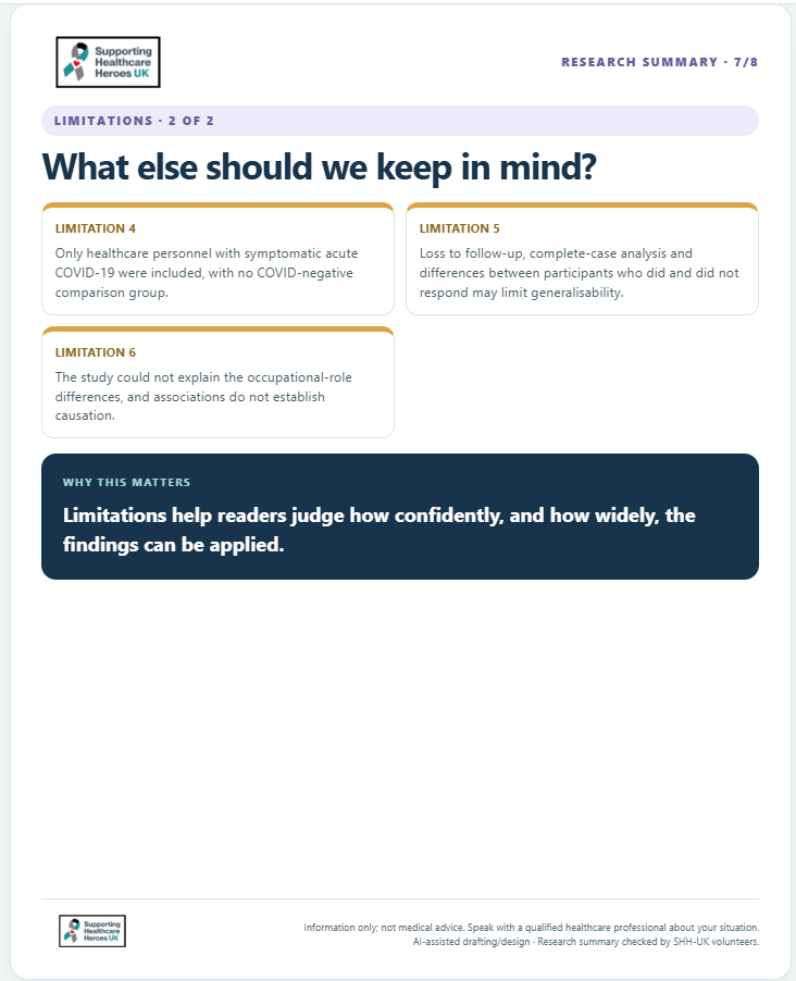 study limitations and uncertainty.
